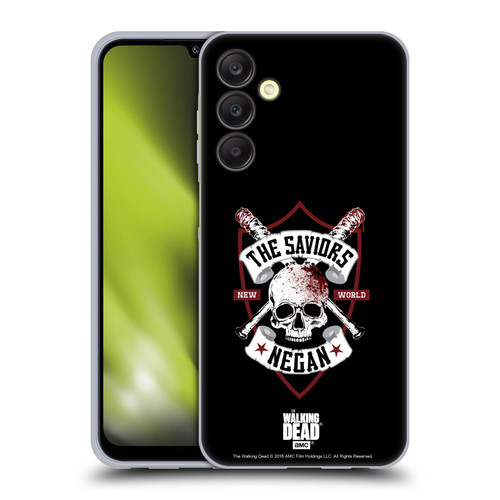 AMC The Walking Dead Negan Biker Art Bat Skull Soft Gel Case for Samsung Galaxy A25 5G