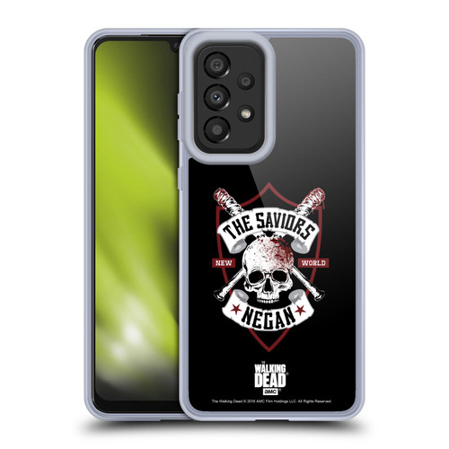 AMC The Walking Dead Negan Biker Art Bat Skull Soft Gel Case for Samsung Galaxy A33 5G (2022)