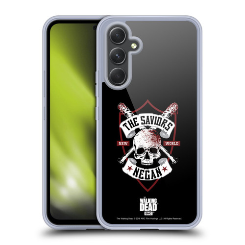 AMC The Walking Dead Negan Biker Art Bat Skull Soft Gel Case for Samsung Galaxy A54 5G