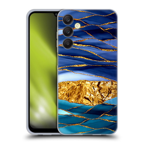 UtArt Dark Night Marble Golden Seas Soft Gel Case for Samsung Galaxy A25 5G