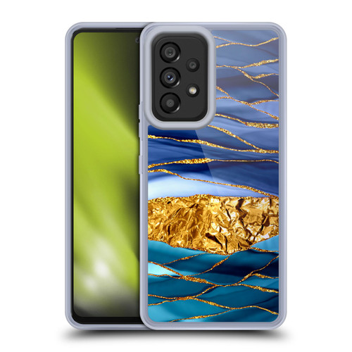 UtArt Dark Night Marble Golden Seas Soft Gel Case for Samsung Galaxy A53 5G (2022)