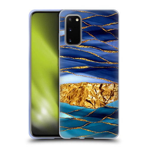 UtArt Dark Night Marble Golden Seas Soft Gel Case for Samsung Galaxy S20 / S20 5G