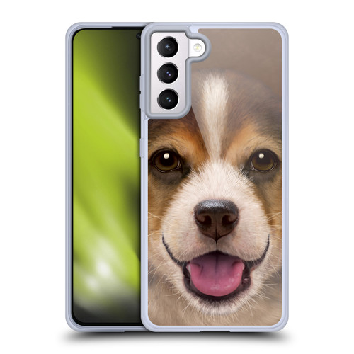Vincent Hie Big Face Puppies Beagle Soft Gel Case for Samsung Galaxy S21+ 5G & MagSafe