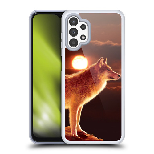 Vincent Hie Animals Sunset Wolf Soft Gel Case for Samsung Galaxy A13 (2022)