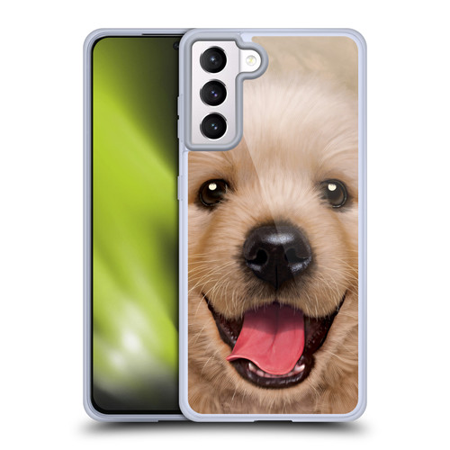Vincent Hie Big Face Puppies Retriever Soft Gel Case for Samsung Galaxy S21+ 5G & MagSafe