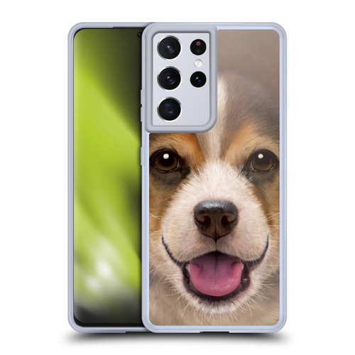 Vincent Hie Big Face Puppies Beagle Soft Gel Case for Samsung Galaxy S21 Ultra 5G & MagSafe