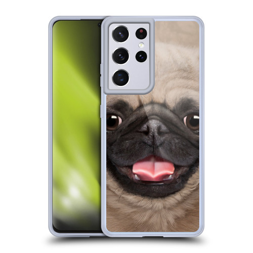 Vincent Hie Big Face Puppies Pug Soft Gel Case for Samsung Galaxy S21 Ultra 5G & MagSafe