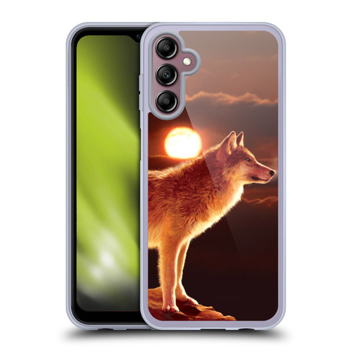 Vincent Hie Animals Sunset Wolf Soft Gel Case for Samsung Galaxy A14 5G
