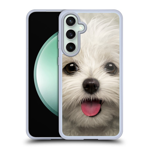 Vincent Hie Big Face Puppies Maltese Soft Gel Case for Samsung Galaxy S23 FE 5G & MagSafe