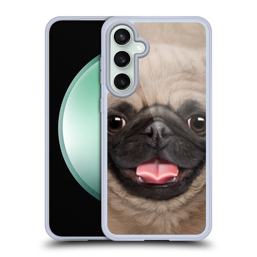 Vincent Hie Big Face Puppies Pug Soft Gel Case for Samsung Galaxy S23 FE 5G & MagSafe