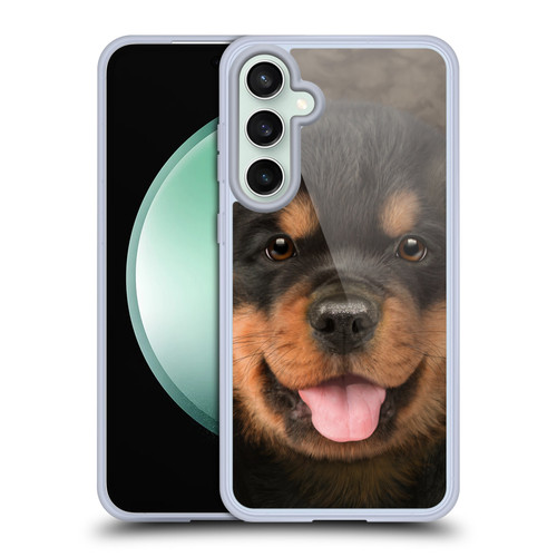 Vincent Hie Big Face Puppies Rottweiler Soft Gel Case for Samsung Galaxy S23 FE 5G & MagSafe