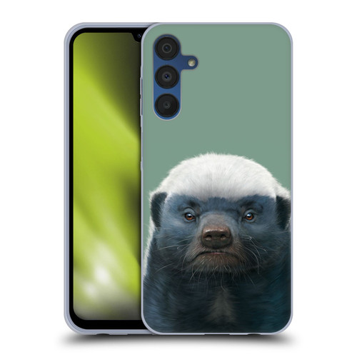 Vincent Hie Animals Honey Badger Soft Gel Case for Samsung Galaxy A15 & MagSafe