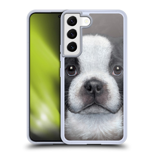 Vincent Hie Big Face Puppies French Bulldog Soft Gel Case for Samsung Galaxy S22 5G & MagSafe