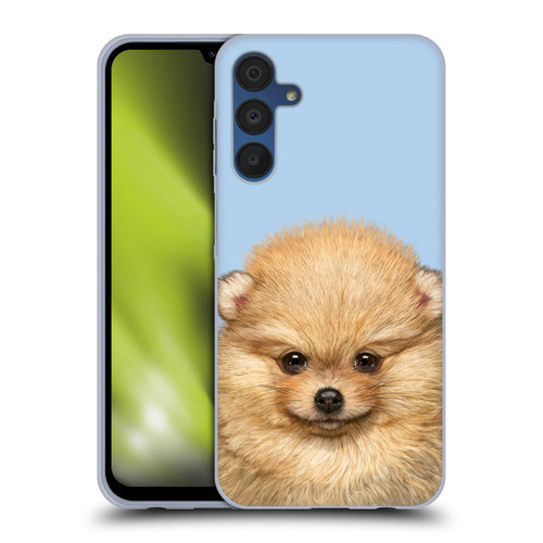 Vincent Hie Animals Pomeranian Puppy Soft Gel Case for Samsung Galaxy A15 & MagSafe