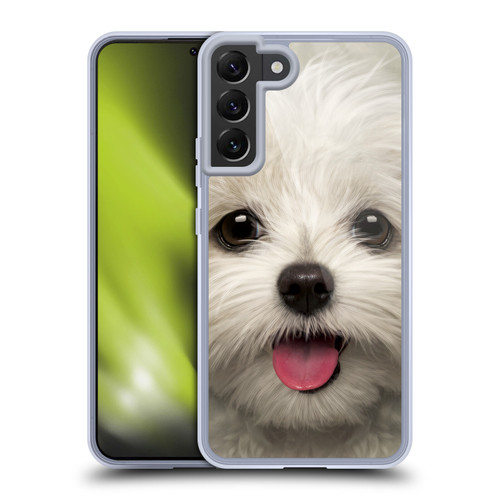 Vincent Hie Big Face Puppies Maltese Soft Gel Case for Samsung Galaxy S22+ 5G & MagSafe