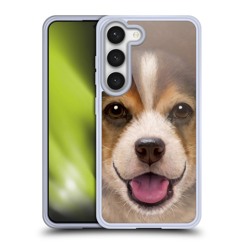 Vincent Hie Big Face Puppies Beagle Soft Gel Case for Samsung Galaxy S23 5G & MagSafe