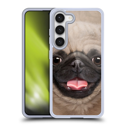 Vincent Hie Big Face Puppies Pug Soft Gel Case for Samsung Galaxy S23 5G & MagSafe