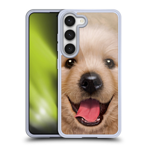 Vincent Hie Big Face Puppies Retriever Soft Gel Case for Samsung Galaxy S23 5G & MagSafe