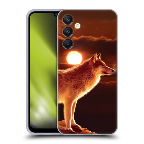 Vincent Hie Animals Sunset Wolf Soft Gel Case for Samsung Galaxy A25 5G