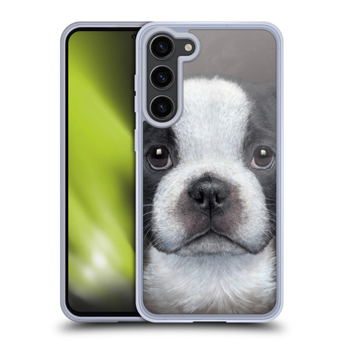 Vincent Hie Big Face Puppies French Bulldog Soft Gel Case for Samsung Galaxy S23+ 5G & MagSafe
