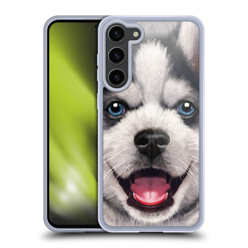 Vincent Hie Big Face Puppies Husky Soft Gel Case for Samsung Galaxy S23+ 5G & MagSafe
