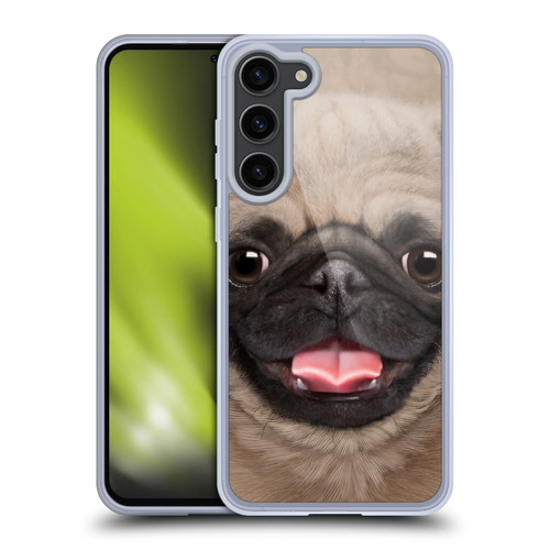 Vincent Hie Big Face Puppies Pug Soft Gel Case for Samsung Galaxy S23+ 5G & MagSafe