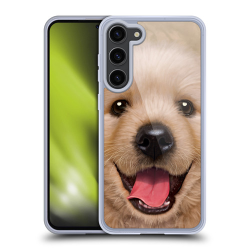 Vincent Hie Big Face Puppies Retriever Soft Gel Case for Samsung Galaxy S23+ 5G & MagSafe