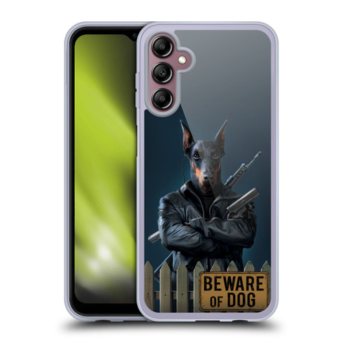 Vincent Hie Canidae Beware Of Dog Soft Gel Case for Samsung Galaxy A14 5G