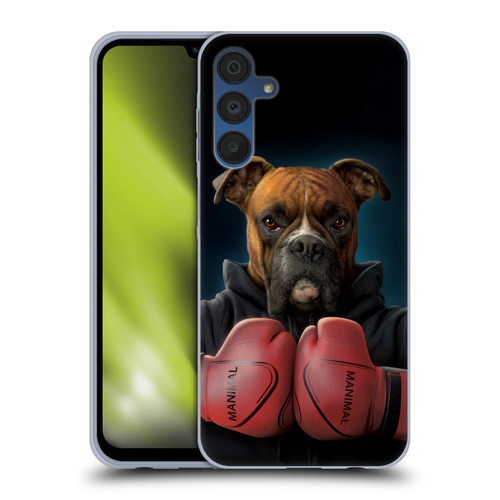 Vincent Hie Canidae Boxer Soft Gel Case for Samsung Galaxy A15 & MagSafe