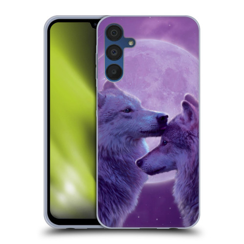 Vincent Hie Canidae Loving Wolves Soft Gel Case for Samsung Galaxy A15 & MagSafe