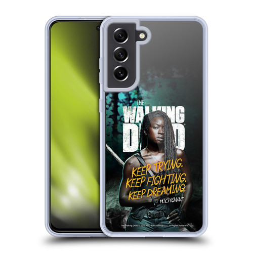 AMC The Walking Dead Season 9 Quotes Michonne Soft Gel Case for Samsung Galaxy S21 FE 5G & MagSafe