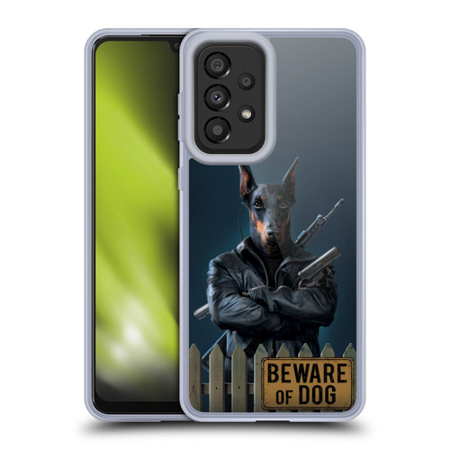 Vincent Hie Canidae Beware Of Dog Soft Gel Case for Samsung Galaxy A33 5G (2022)