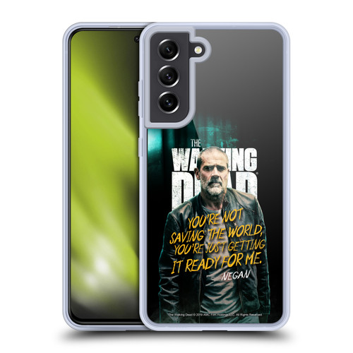 AMC The Walking Dead Season 9 Quotes Negan Soft Gel Case for Samsung Galaxy S21 FE 5G & MagSafe