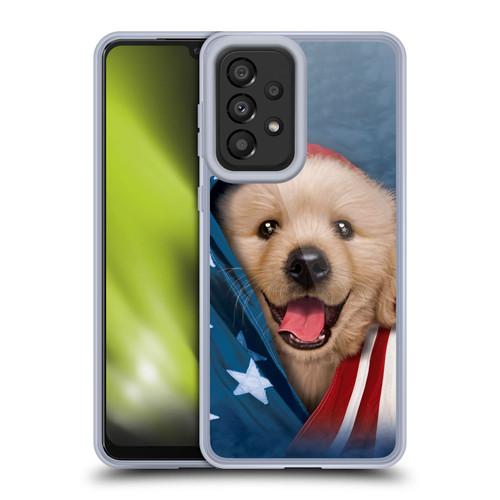 Vincent Hie Canidae Patriotic Golden Retriever Soft Gel Case for Samsung Galaxy A33 5G (2022)