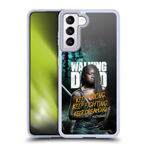 AMC The Walking Dead Season 9 Quotes Michonne Soft Gel Case for Samsung Galaxy S21 5G & MagSafe