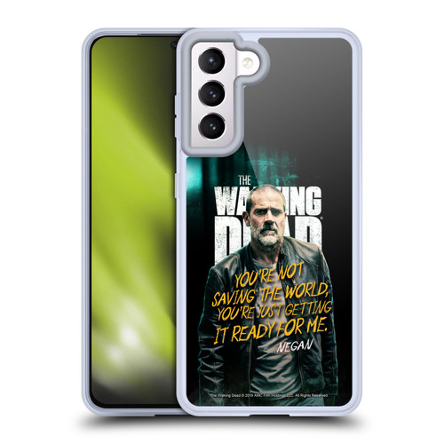 AMC The Walking Dead Season 9 Quotes Negan Soft Gel Case for Samsung Galaxy S21 5G & MagSafe