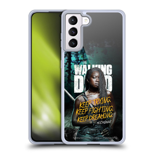AMC The Walking Dead Season 9 Quotes Michonne Soft Gel Case for Samsung Galaxy S21+ 5G & MagSafe