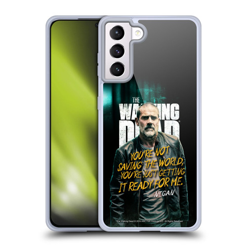 AMC The Walking Dead Season 9 Quotes Negan Soft Gel Case for Samsung Galaxy S21+ 5G & MagSafe