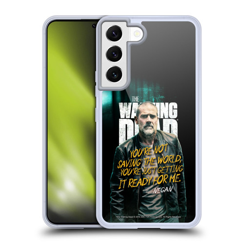 AMC The Walking Dead Season 9 Quotes Negan Soft Gel Case for Samsung Galaxy S22 5G & MagSafe
