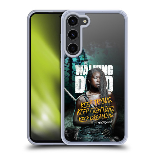 AMC The Walking Dead Season 9 Quotes Michonne Soft Gel Case for Samsung Galaxy S23+ 5G & MagSafe