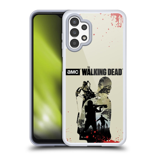 AMC The Walking Dead Silhouettes Daryl Full Soft Gel Case for Samsung Galaxy A13 (2022)