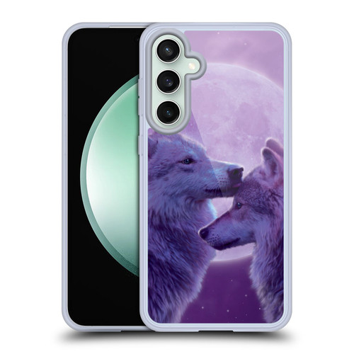 Vincent Hie Canidae Loving Wolves Soft Gel Case for Samsung Galaxy S23 FE 5G & MagSafe