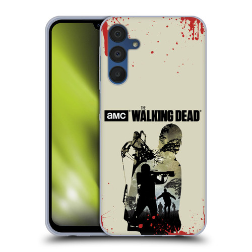 AMC The Walking Dead Silhouettes Daryl Full Soft Gel Case for Samsung Galaxy A15 & MagSafe
