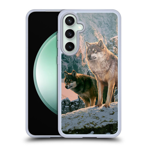 Vincent Hie Canidae Wolf Couple Soft Gel Case for Samsung Galaxy S23 FE 5G & MagSafe