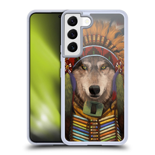 Vincent Hie Canidae Wolf Spirit Chief Soft Gel Case for Samsung Galaxy S22 5G & MagSafe
