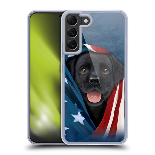 Vincent Hie Canidae Black Labrador Soft Gel Case for Samsung Galaxy S22+ 5G & MagSafe