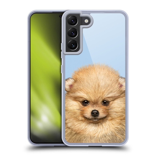 Vincent Hie Animals Pomeranian Puppy Soft Gel Case for Samsung Galaxy S22+ 5G & MagSafe