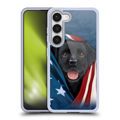 Vincent Hie Canidae Black Labrador Soft Gel Case for Samsung Galaxy S23 5G & MagSafe