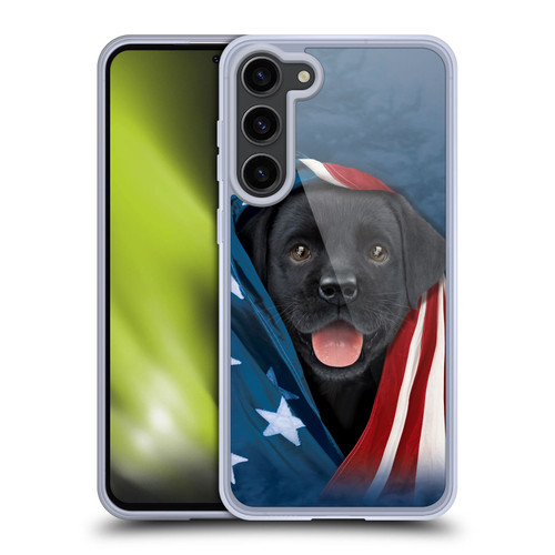 Vincent Hie Canidae Black Labrador Soft Gel Case for Samsung Galaxy S23+ 5G & MagSafe