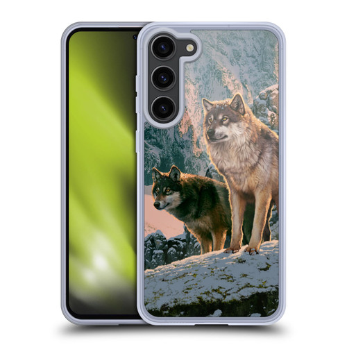 Vincent Hie Canidae Wolf Couple Soft Gel Case for Samsung Galaxy S23+ 5G & MagSafe